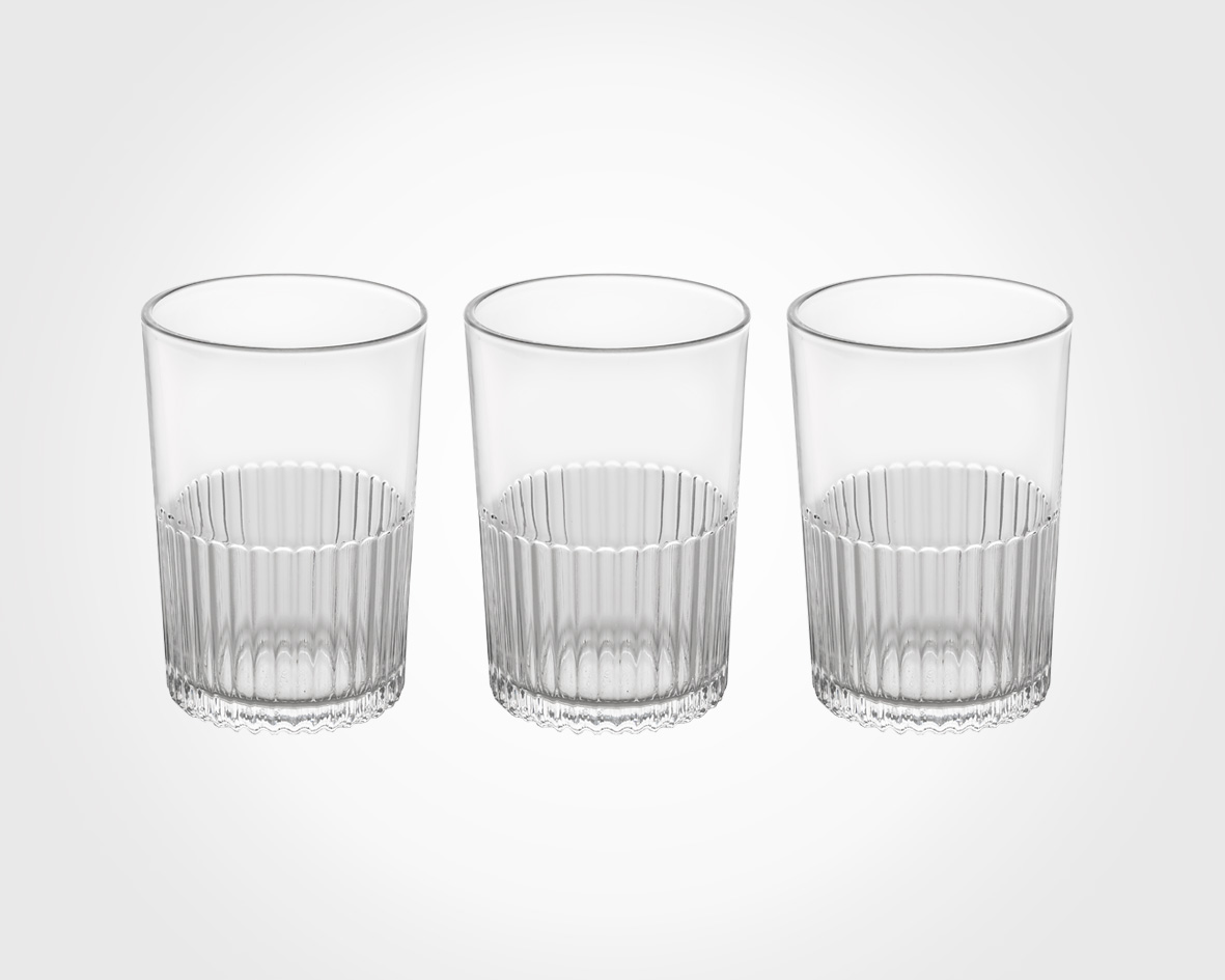 لیوان شیشه ای سه عددی 350سی سی