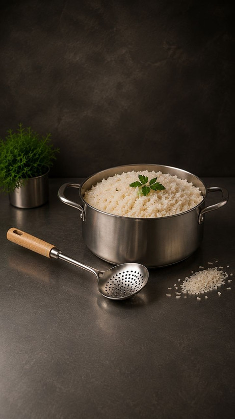 ابزار اشپزخانه چوب و استیل بزرگ