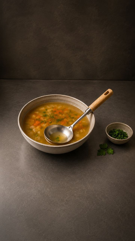 ابزار آشپزخانه چوب و استیل بزرگ
