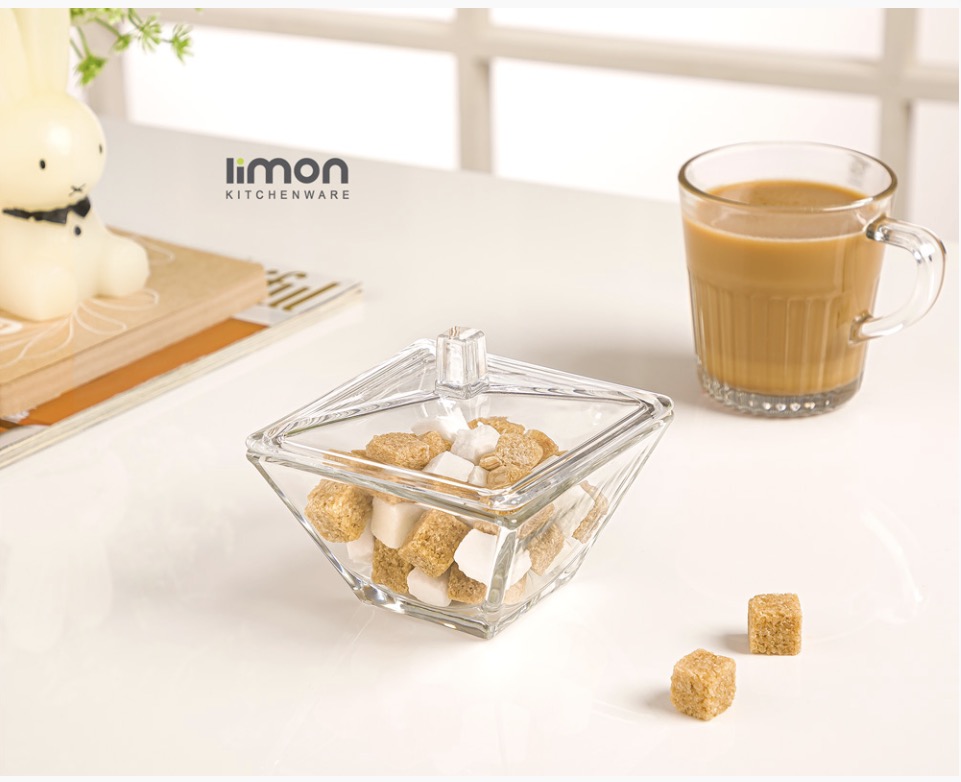 قندان مربع شیشه ای