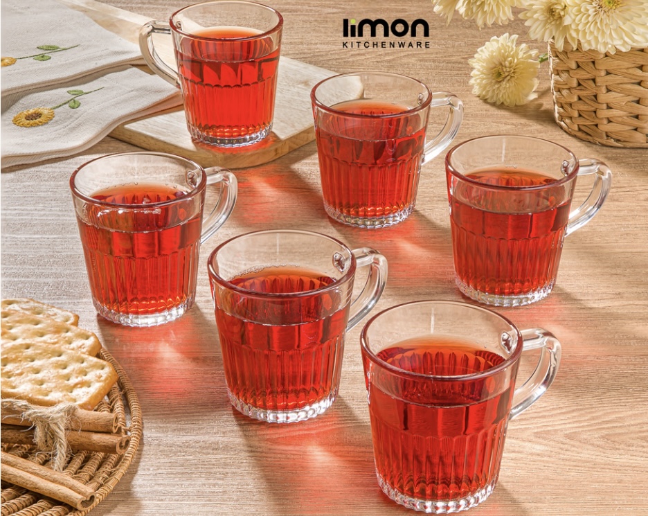 لیوان شیشه ای دیته دار ۲۸۰ سی سی