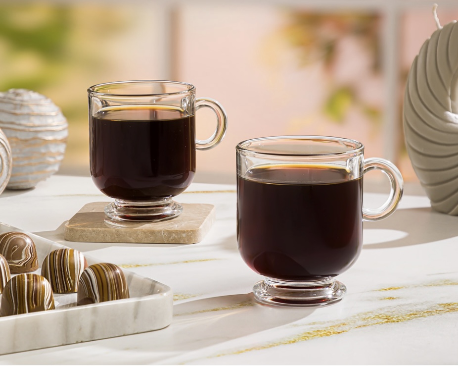 فنجان شیشه ای ۲۲۰ سی سی دستی